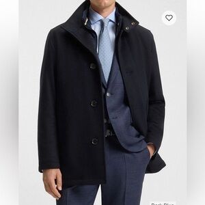 HUGO BOSS Relaxed-Fit Car Coat in Virgin Wool and Cashmere